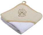 Stella fürdőlepedő hímzett 80x80cm drapp-fehér oroszlán - babamarket