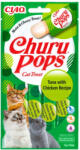Churu Pops, Recompense Suculente pentru pisici, cu Pui si Ton, 4x15g