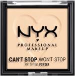 NYX Professional Makeup Can't Stop Won't Stop Mattifying Powder 01 Fair púder, 6 g