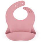 Petite&Mars - Baveta moale Take&Match, Reglabil, Cu buzunar colector, Silicon, Fara BPA, 6 luni+, Roz (706820) Bavata