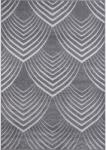 Oksi Covor Oksi 38009-608, Marime 120 x 200 cm, Gri, Inaltime Fir 6 mm, Antialergic, Polipropilena, Living, Dormitor, Sufragerie, Birou Covor