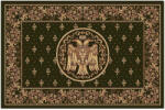 LOTOS Covor Bisericesc Lotos 15077-310, Imprimeu cu Vultur Bicefal, Marime 200 x 300 cm, Verde, Inaltime Fir 8 mm, Antialergic, Polipropilena, Manastire, Biserica, Altar, Naos, Pronaos, Capela, Chilie Covor