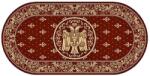 LOTOS Covor Oval Bisericesc Lotos 15077-210, Imprimeu cu Vultur Bicefal, Marime 100 x 200 cm, Grena, Rosu, Inaltime Fir 8 mm, Antialergic, Polipropilena, Manastire, Biserica, Altar, Naos, Pronaos Covor