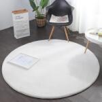 LOP Covor Rotund Premium Belgian LOP 060, Marime 100 x 100 cm, Crem, Inaltime Fir 23 mm, Antiderapant, Antialergic, Poliester, Living, Dormitor, Sufragerie, Birou Covor