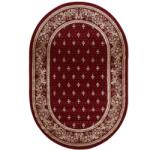 LOTOS Covor Oval Bisericesc Lotos 15033-210, Marime 150 x 230 cm, Grena, Rosu, Inaltime Fir 8 mm, Antialergic, Polipropilena, Manastire, Biserica, Altar, Naos, Pronaos, Capela, Chilie, Hol, Birou Covor