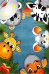Kolibri Covor Camera Copii Animalute 11058-180, Marime 160 x 230 cm, Albastru, Inaltime Fir 9 mm, Antialergic, Polipropilena, Gradinita, Cresa, Loc de Joaca Covor