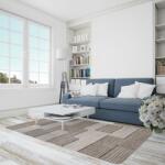 Fashion Covor Fashion 32002-120, Marime 80 x 150 cm, Crem, Maro, Inaltime Fir 12 mm, Antialergic, Polipropilena, Living, Dormitor, Sufragerie, Birou Covor