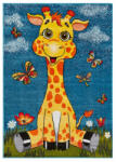 Kolibri Covor Camera Copii Girafa 11112-140, Marime 200 x 300 cm, Multicolor, Inaltime Fir 9 mm, Antialergic, Polipropilena, Gradinita, Cresa, Loc de Joaca Covor