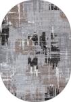 Mira Covor Oval Mira 24037-123, Marime 200 x 300 cm, Gri, Maro, Inaltime Fir 6 mm, Antialergic, Polipropilena, Living, Dormitor, Sufragerie, Birou Covor