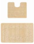 Ethnic Set 2 Covorase Baie Ethnic 2540, Marimi 50 x 80 40 x 50 cm, Bej, Antiderapant, Antialergic, Polipropilena Covor