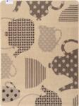 FLEX Covor Bucatarie Tip Iuta, Model Flex 19056-19, Marime 75 x 200 cm, Maro, Antiderapant, Antialergic, Polipropilena, Living, Dormitor, Sufragerie, Birou (COVOR FLEX 19056/19 0.75x2) Covor