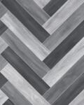 Venice Linoleum Rezidential Antiderapant Clasa 21, Belgia, Venice 961M, Suport Spuma, Grosime 2.3 mm, Imitatie Parchet, Gri, Negru, PVC, Latime 2m, Marime 200 x 200 cm