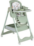 Moni SURPRISE etetőszék szilikon tányérral, evőeszközzel, előkével ZÖLD