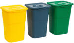 DEA home Eco Műanyag Szemetes Készlet Szelektív Hulladékokhoz 3X50L - Színes