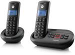 Motorola E212 handset (fără fir, 1 bază, 2 handset-uri, display, robot telefonic, DECT) BLACK (E212)