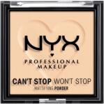 NYX Professional Makeup Can't Stop Won't Stop Mattifying Powder 02 Light púder, 6 g