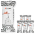 Brabantia Saci de gunoi Brabantia PerfectFit Touch/Push/Big Bin 1005573, Dimensiune H, 50-60 L, 120 buc, Alb (1005573) Cos de gunoi