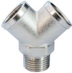 Airpress Разпределител тип Y 1/4" 1x външна, 2x вътрешна резба 37611 (37611)