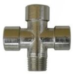 Adler Разпределител за въздух с 3 изхода, тип x, 3/8" вътрешна резба (0135.87)