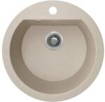 Laveo Dafne kör alakú gránit mosogató tálca, bézs, SRD_480T (SRD_480T)