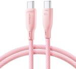 JOYROOM Cablu pentru incarcare si transfer de date Joyroom S-A34, 2x USB-C, 60W, 1m, Roz (6941237110176)