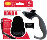 KONG KONG Terrain visszahúzható póráz fekete S méret, kb. 20kg kutya