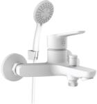 RUBINETA Baterie cada-dus Rubineta Uno monocomanda alb mat cu set de dus para 3 functii (N10D671)