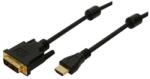 LogiLink HDMI 1.4 -> DVI-D M/M video kábel 5m fekete (CH0015) (CH0015)