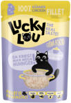 Lucky Lou 48x70g Lucky Lou Extra Food Csirkefilé húslevesben nedves macskatáp