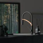 RUBINETA Baterie bucatarie cu pipa flexibila Rubineta Ultima finisaj negru mat-rose gold (UL500638)
