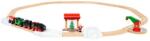 BRIO Set tren de Crăciun Brio cu locomotivă cu aburi pe baterii (OLP102236014) Trenulet