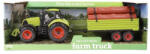 John Toys Farm traktor farönkökkel és utánfutóval 43 cm (38180F)