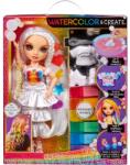 MGA Entertainment Rainbow High Vízfestékkell díszíthető DIY Divatbaba Barna szemekkel (507598-EUC) (507598-EUC)