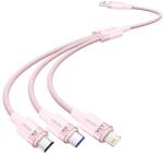 Vention USB 2.0 A és 3 az 1-ben 6A kábel Vention CTRPG 1.5M (rózsaszín)
