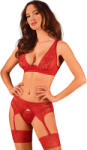 Obsessive - Lacelove Three Pieces Set Red M/l