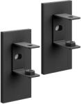 ZACK Suport de perete LINEA, set de 2, negru, oțel inoxidabil, Zack (ZACK40585)
