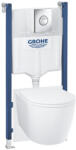 GROHE Solido Compact 5 az 1-ben WC-szett tartállyal, fali WC-vel, króm nyomólappal 103843SH00 (103843SH00)