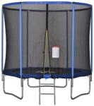 HomCom trambulin gyerekeknek és felnőtteknek, biztonsági hálóval, Φ244cm színes