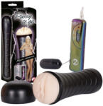 Orion Vibrátoros műpunci, Orion, Pussy To Go Vibro, 21-25 cm, testszínű, távirányítós, elemes (3xAA), vibrációs tojással, puha TPR betéttel