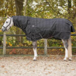 QHP Nyakpáncéllal ellátott takaró ló számára QHP Collection 300g 205 CM fekete|kék