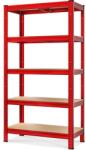 Monzana HEAVY nagy teherbírású polc, max. 875kg, 180×90×40cm, piros Monzana
