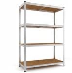 Monzana Nagy teherbírású HEAVY polc, max. 700 kg, 90x40x160cm, ezüst Monzana