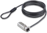 StarTech. com SSTDC4D-LAPTOP-LOCK kábelzár Fekete, Ezüst 2 M (SSTDC4D-LAPTOP-LOCK)