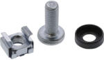 InLine 01950A rögzítőkészlet Fekete, Ezüst Fém, Műanyag (01950A)