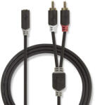 Nedis CABW22255AT02 audio kábel 2 x RCA 3.5mm Antracit (CABW22255AT02)