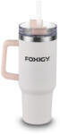 FOXIGY Autós thermo bögre szívószállal 1200 ml Baby pink
