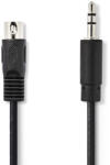 Nedis CAGL20100BK20 audio kábel 2 M DIN (5-pin) 3.5mm Fekete (CAGL20100BK20)