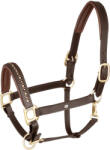 WALDHAUSEN Bőr póni kötőfék Waldhausen Crystal póni barna|sárga