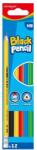 Keyroad Grafitceruza, HB, radíros, háromszögletű, 12 db/bliszter, Keyroad, vegyes színek (KR972793) - mystock
