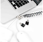 Compulocks Coiled Cable Lock kábelzár Fekete, Rozsdamentes acél (CL15C)